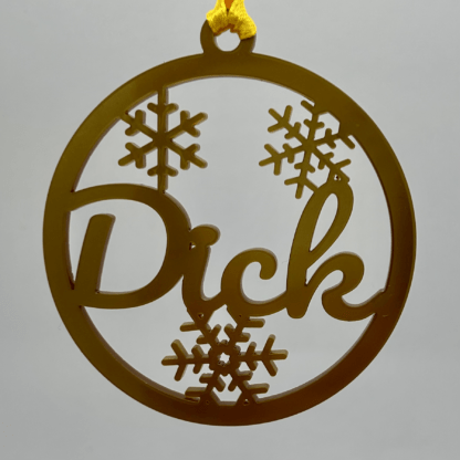 Sweary Ornament - Dick