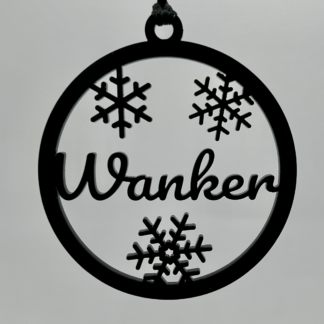 Sweary Ornament - Wanker