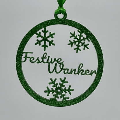 Sweary Ornament - Festive Wanker