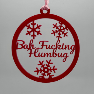 Sweary Ornament - Bah Fucking Humbug